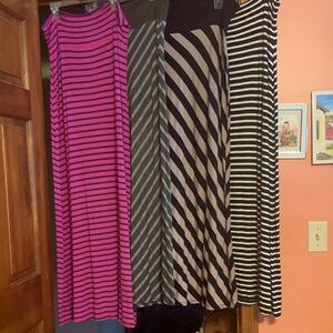 Striped Maxi skirts (set of 4). Size XL